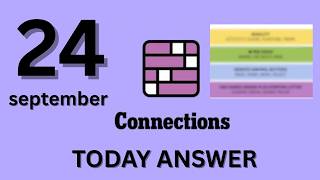 Full Connections NYT Hints for Today's Puzzle, Thu, Sep 24  NYT Connections Hints & Answers Guide