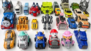 Paw Patrol TRANSFORMERS Save Bumblebee, Devastator (StopMotion) TRAIN, Bulldozer & AUTOBOTS All-out?