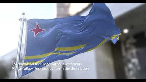 Aruba flag with 3d effect blowing in the wind 3D Flag V2 long