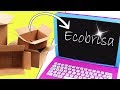 Juguetes reciclados - Laptop o computador con cartón (Reciclaje) Ecobrisa