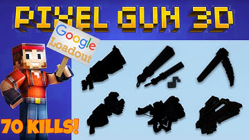 70 kills in deathmatch with GOOGLE random number generator loadout! (Pixel Gun 3D)