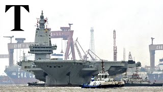 China's biggest aircraft carrier launches Resimi