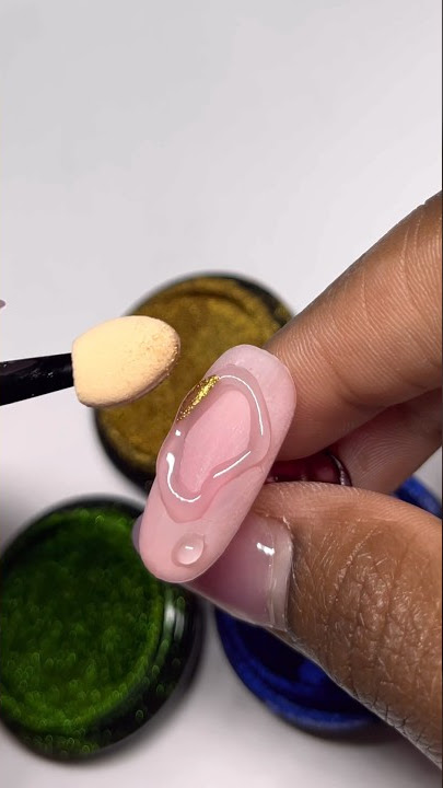3d Abstract Nail Design!🌏✨#nails#nailart #gelnails #gelpolish #3d #chrome #ombre #naildesign #nail