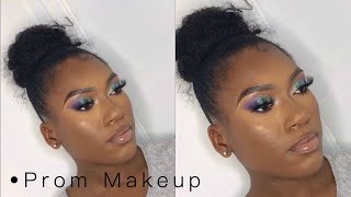 Glitter No Cut-Crease Client Makeup Tutorial | Prom Makeup