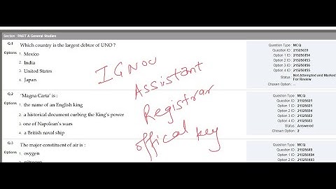 IGNOU Assistant Registrar | official key 24 January 2021