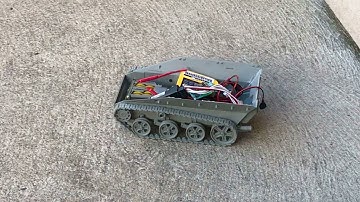 1/16 RC German Wiesel 1A1 conversion build - initial motorization and running gear testing