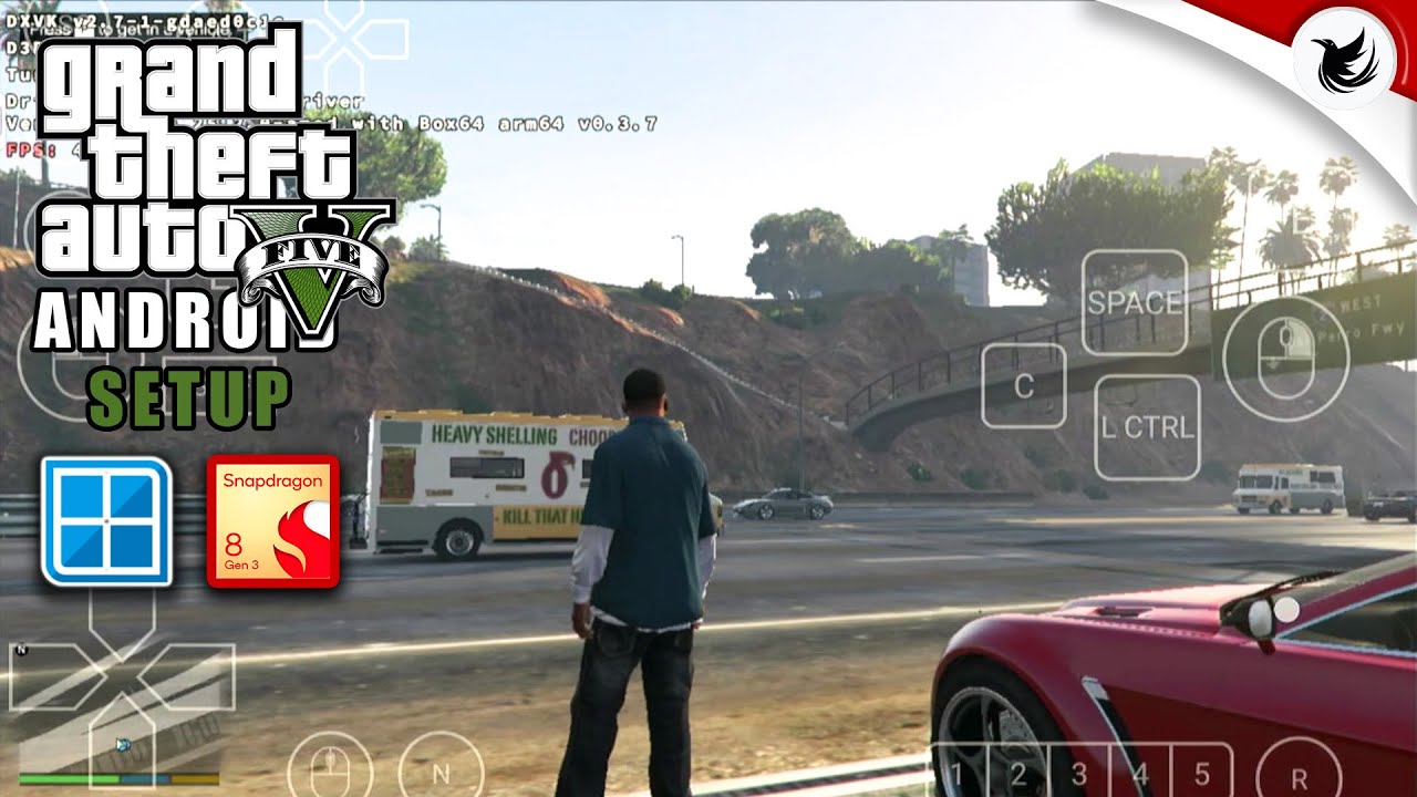 Grand Theft Auto V протестирована на Android Winlator v10, настройка параметров + игровой процесс...
