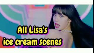 ALL LISA OF BLACK PINK ICE CREAM SCENES screenshot 5