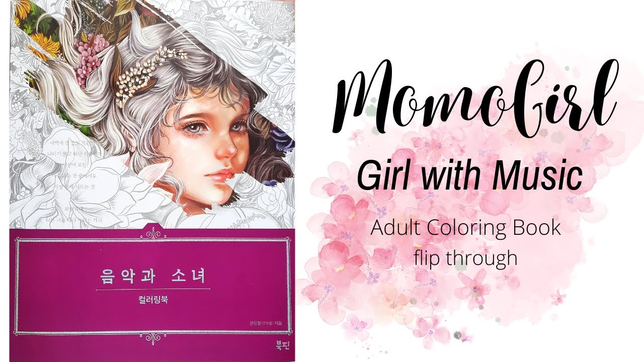 Girls with Music Momogirl Flip Through | Korean Adult Coloring Book