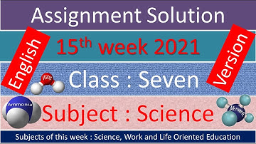 English Version Class 7 Science 15th week 2021 assignment solution