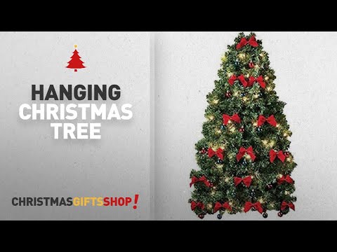 most-popular-hanging-christmas-tree:-pre-decorated-wall-hanging-christmas-tree-w/-red-bows-&-mini