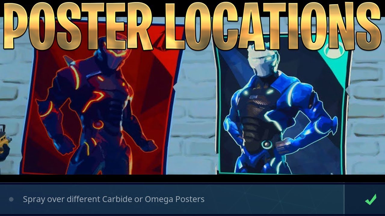 Fortnite "Spray Over Different Carbide Or Omega Posters" 7 Poster ...