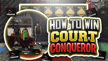 HOW TO WIN COURT CONQUEROR EASY IN NBA 2K19! FREE 25K VC AND JERSEY METHOD! NBA 2K19 MYPARK