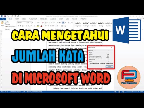 CARA MENGETAHUI JUMLAH KATA DI MICROSOFT WORD | FIAN COMPUTER