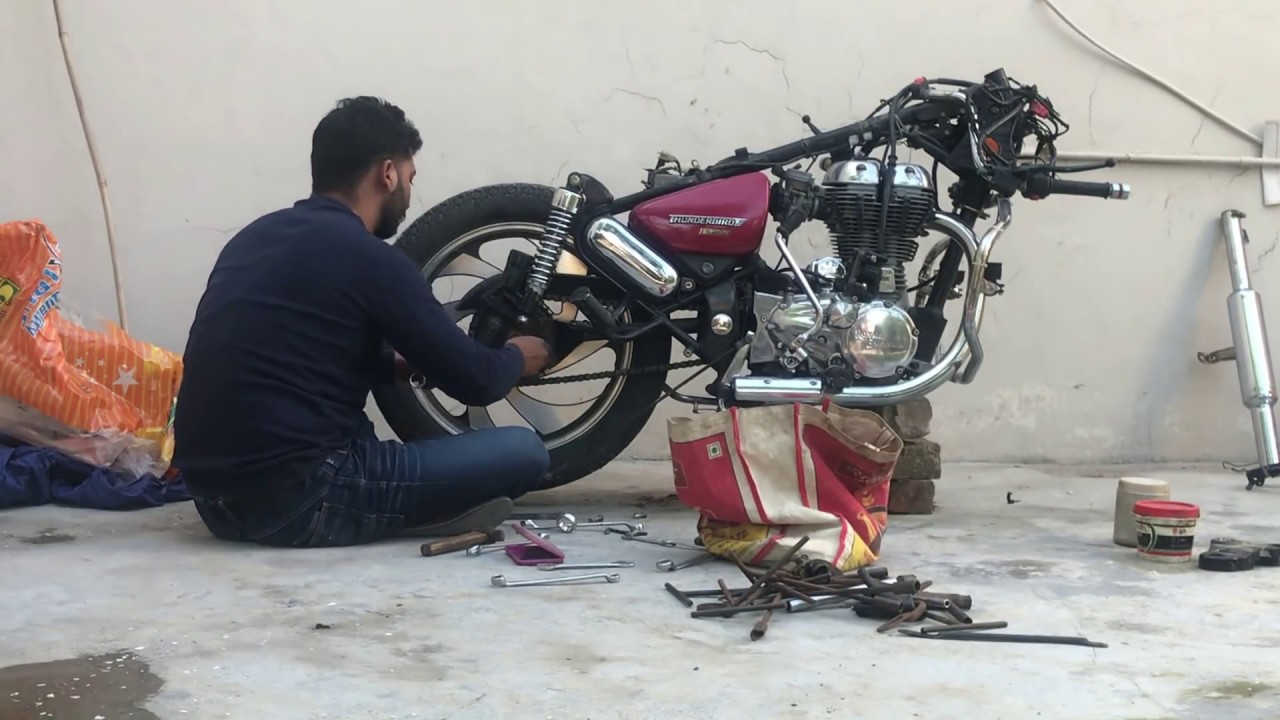 fat rear tyre for royal enfield thunderbird