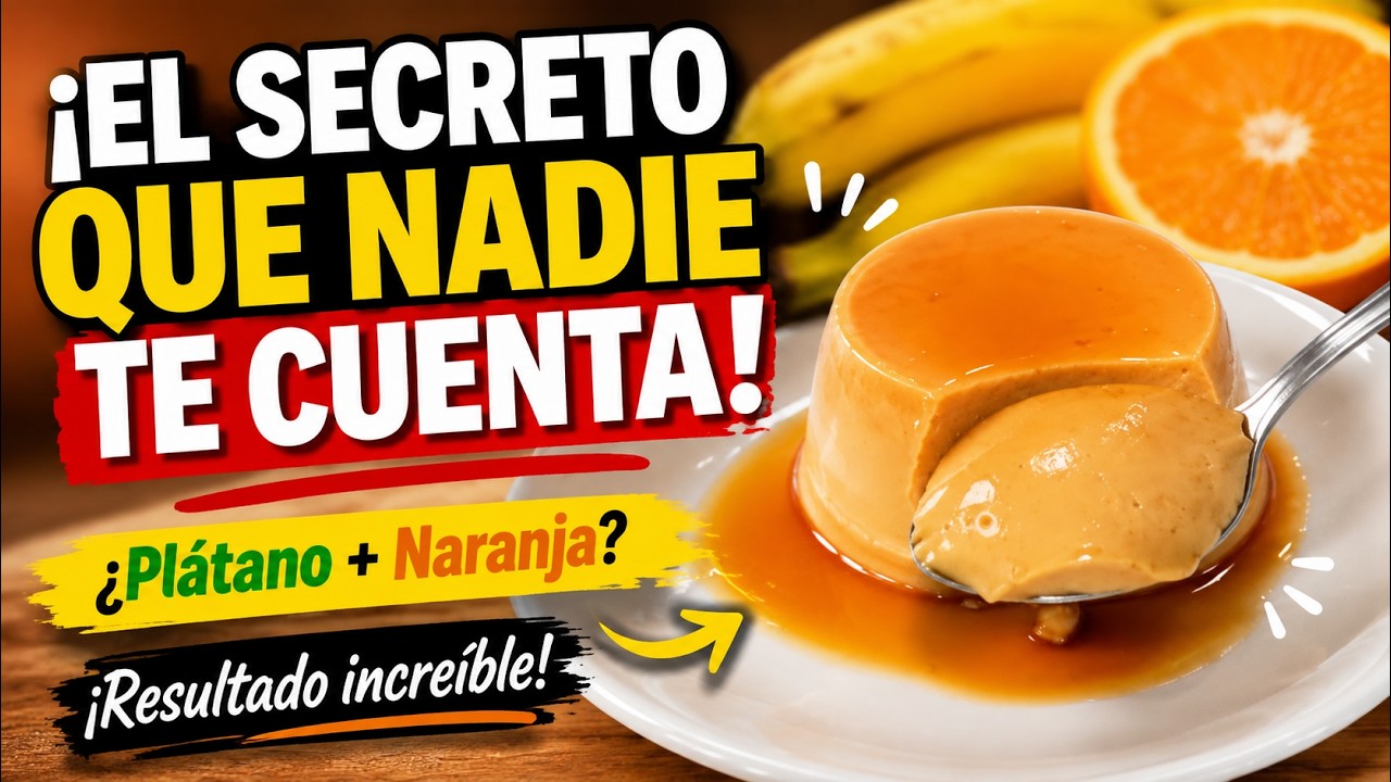 ¡Truco definitivo de repostería casera! Transforma un plátano y naranja en un manjar irresistible🍮