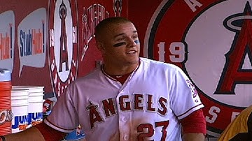 TEX@LAA: Trout laces triple, sets runs-scored record