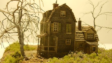 Z scale scratch built An Old House