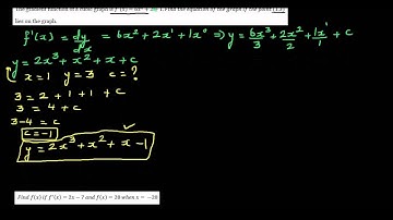 Finding the original function when the derivative and a point on the curve is given