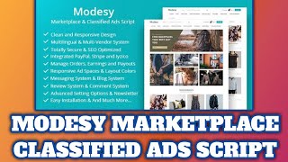 Modesy - Marketplace Classified Ads Script Ecommerce Website Php Script Modesy Script