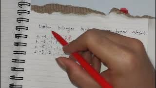 Urutan bilangan berikut yang benar adalah... A. -4, -3, 0, 2, 3, 1 B. -6, -1, 5, 0, 7, 2