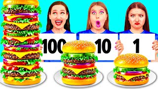 100 Слоев Еды Челлендж | Забавные Лайфхаки с Едой