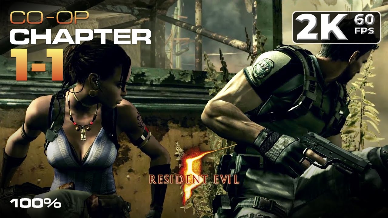 Resident Evil 5 (PC) - Part 1 'Chapter 1-1' CO-OP 100% Walkthrough - No ...