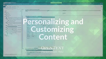 OpenText Personalized Help VIM Author View