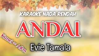 Evie Tamala - Andai Karaoke Lower Key Nada Rendah -4