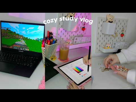 cozy study vlog 🍂 | lots of studying, mini server tour and productivity at home
