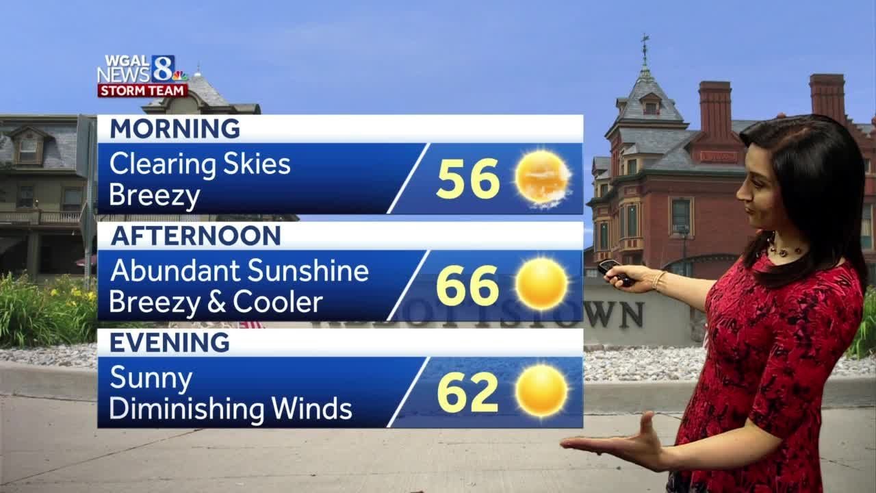 Breezy and cooler today in south-central Pennsylvania - YouTube