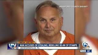 Florida man accused of stealing, reselling $5.4M of postage stamps