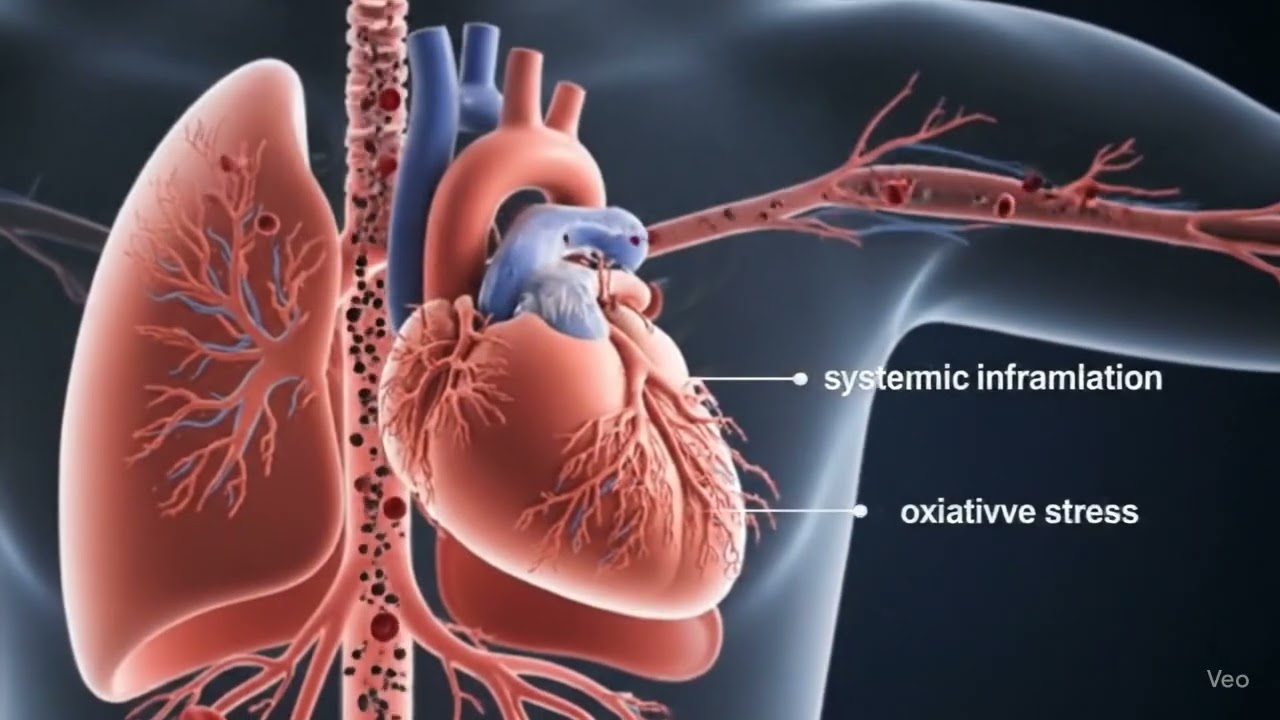 PM2.5引起腦/心臟發炎動畫