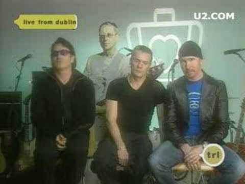 U2 - Band interview (with cardboard Adam!)
