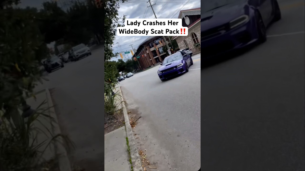 Lady Crashes Her WideBody Scat Pack!