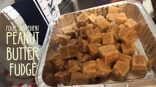 Four Ingredient Peanut Butter Fudge - Sweet Treats