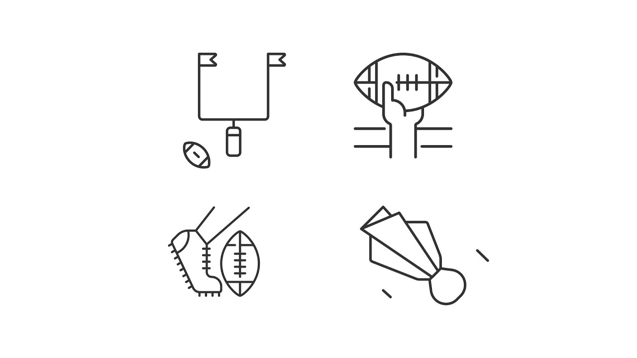 Animated gridiron icons