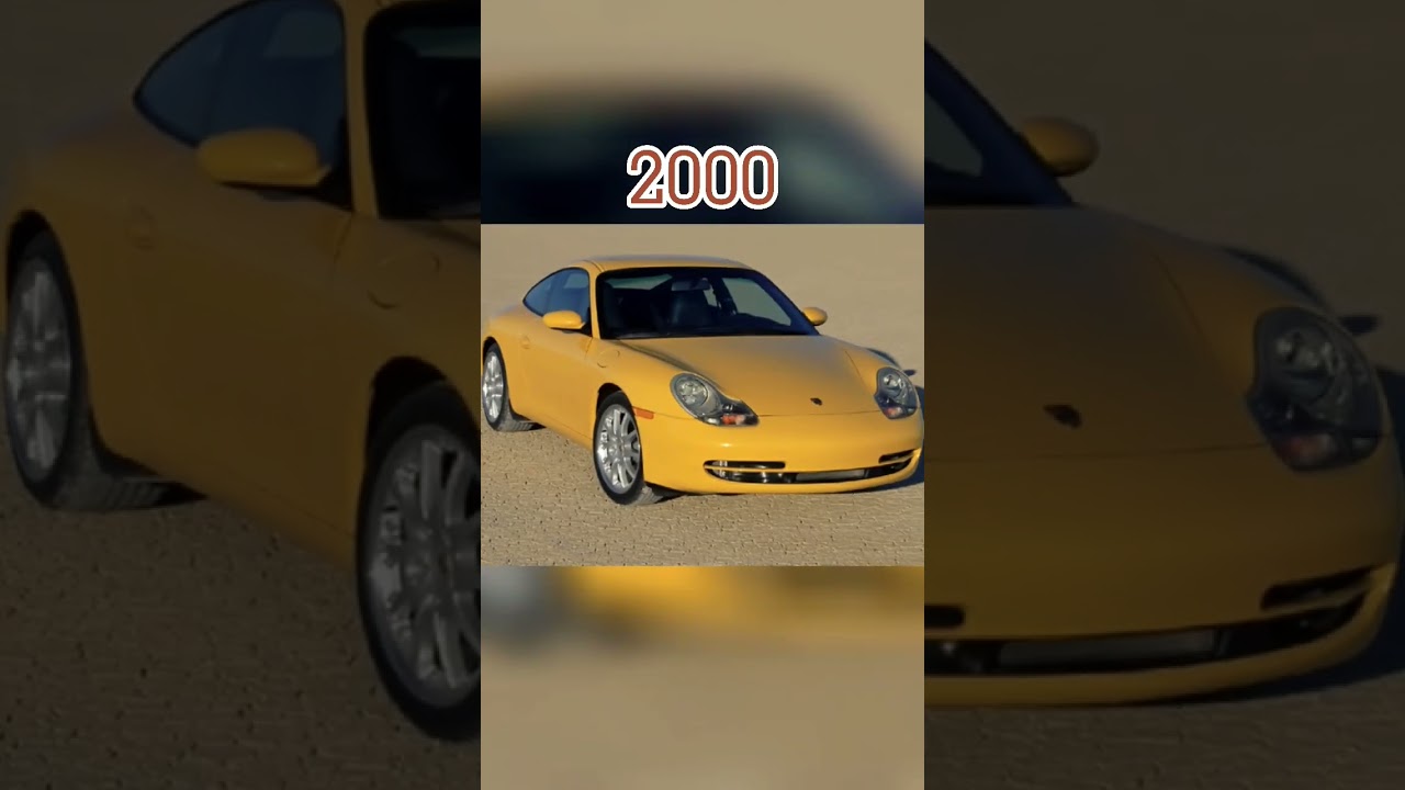 Evolution of Porsche car.  1950 - 2023. 