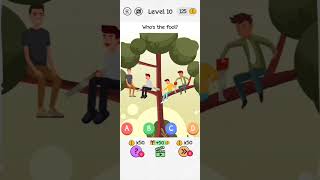Braindom level 10 who's the fool? solution walkthrough gameplay #braindom #braingames #shorts