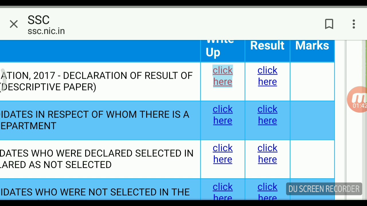SSC CHSL RESULT OUT 2018 , SSC CHSL CUT OFF MARKS.