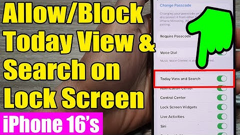 🔒 iPhone 16/16 Pro Max: How to Allow/Block Today View & Search on Lock Screen
