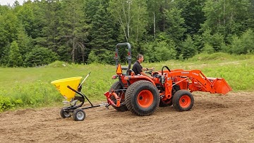FOOD PLOT | Kubota L2501 SBR72 Seed Bed Roller and PTS500 Seeder!