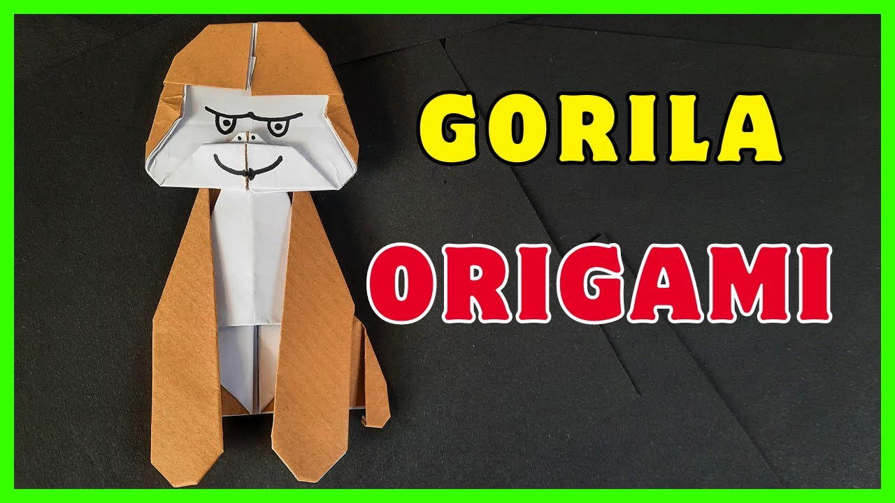⩥ Cómo hacer un GORILA de ORIGAMI | Papiroflexia PASO A PASO