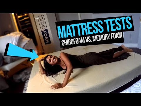 MEMORY Foam vs. CHIROFOAM Showdown... The Best Mattress?? for Back Pain Gets Tested