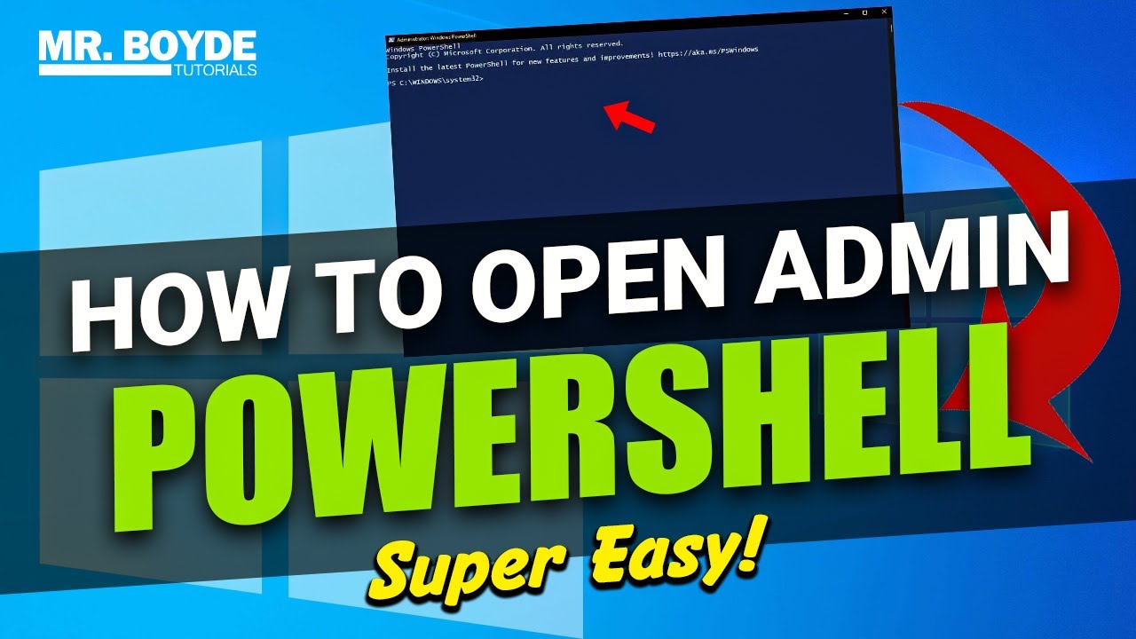 How to Open Windows PowerShell as an Admin in Windows 10 - YouTube
