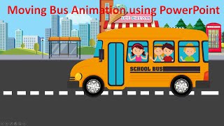 Moving bus animation using PowerPoint - Side View