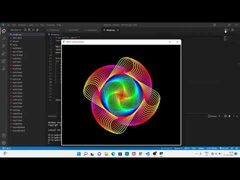 Colorful Turtle Design  | Programming Stars | Turtle Programming in Python