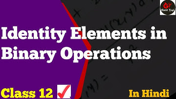 Identity Element In Binary Operation | Inverse Element in Binary Operation | Class 12 CBSE Maths
