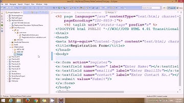 Validating Form using Struts2 Framework