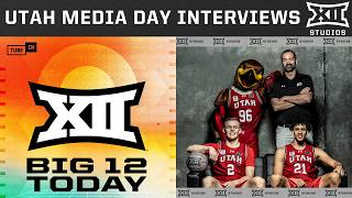 Utah's Alex Jensen, Jackson Holcombe & Alec Anigbata Basketball Media Day Interviews | Big 12 Today
